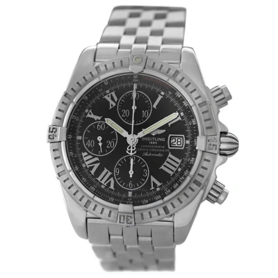 Breitling Chronomat Evolution Chronograph Automatic Chronometer Black Dial Men's Watch A13 In Metallic