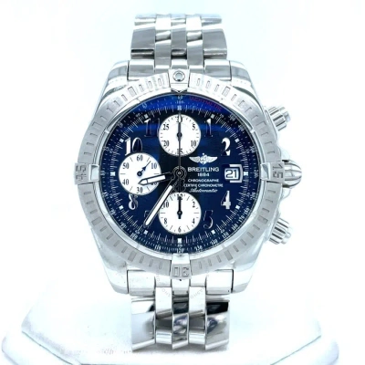 Breitling Chronomat Evolution Chronograph Automatic Chronometer Grey Dial Men's Watch A133 In White