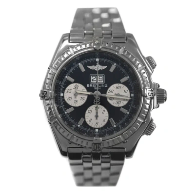 Breitling Crosswind Chronograph Automatic Moon Phase Black Dial Men's Watch A43355 In Gray