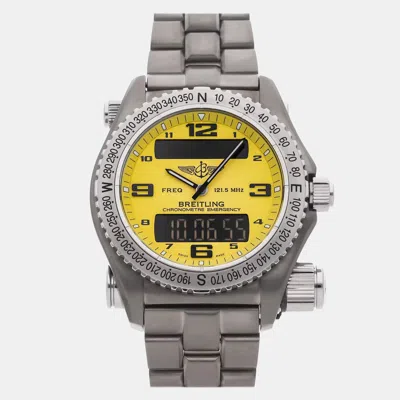 Pre-owned Breitling Emergency Mission E7632110/i500 In Yellow
