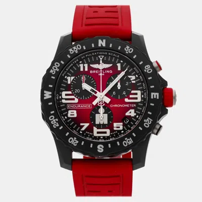 Pre-owned Breitling Endurance Pro Ironman Edition X823109a1k1s1 Quartz 44 Mm In Red