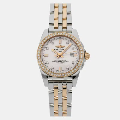 Pre-owned Breitling Galactic C7234853/a792 29 Mm In White