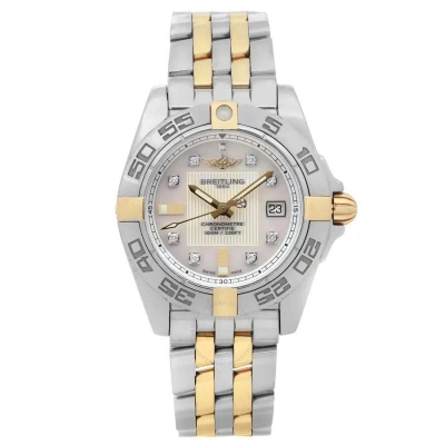 Breitling Galactic Quartz Chronometer Diamond White Dial Ladies Watch B71356l2/a710-367d In Multi