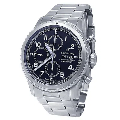 Breitling Navitimer 8 Chronograph Automatic Chronometer Black Dial Men's Watch A13314 In Blue