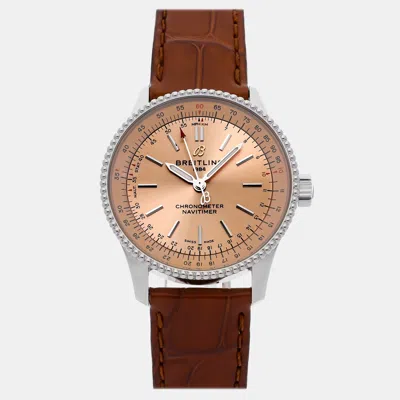 Pre-owned Breitling Navitimer A17395201k1p2 In Pink