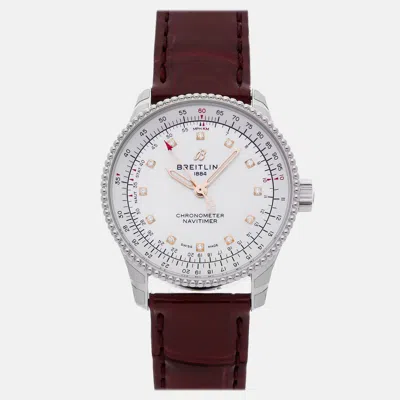Pre-owned Breitling Navitimer A17395211a1p1 In White