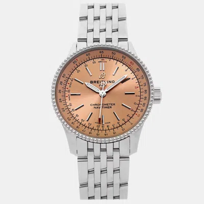 Pre-owned Breitling Navitimer Automatic A17395201k1a1 In Pink
