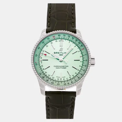 Pre-owned Breitling Navitimer Automatic A17395361l1p1 Men's Watch Automatic 35 Mm In Green