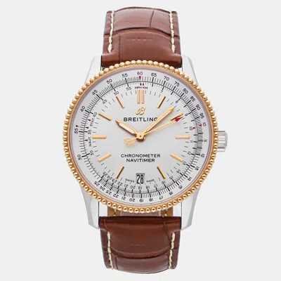 Pre-owned Breitling Navitimer Automatic U17325211g1p1 38 Mm In Silver