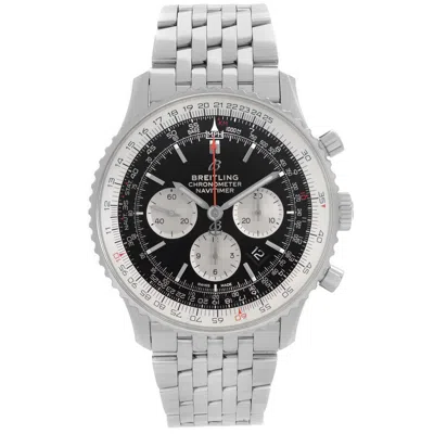 Breitling Navitimer Chronograph Automatic Chronometer Black Dial Men's Watch Ab0127211b1a1 In Metallic