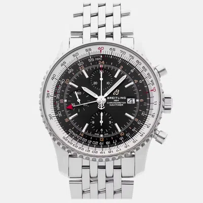 Pre-owned Breitling Navitimer Chronograph Gmt A24322121b2a1 In Black