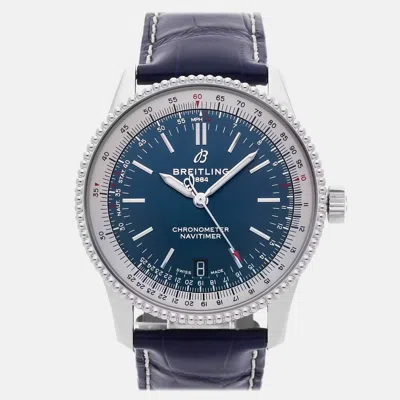 Pre-owned Breitling Navitimer Men's Watch Automatic 38 Mm In Blue