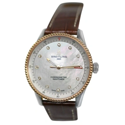 Breitling Navitimer U77320 Quartz Chronometer Ladies Watch U77320 In Brown