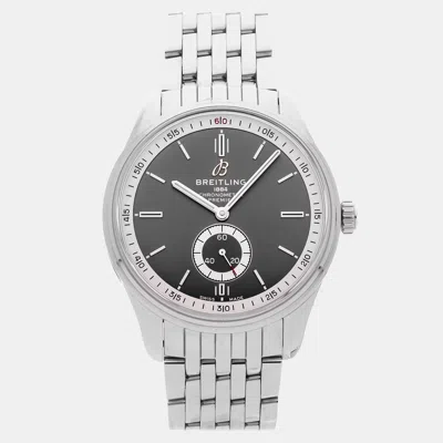 Pre-owned Breitling Premier A37340351b1a1 Men's Watch Automatic 40 Mm In Gray