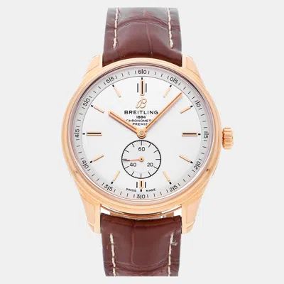 Pre-owned Breitling Premier Automatic R37340351g1p1 In Silver
