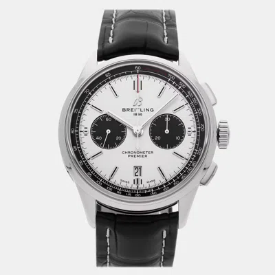 Pre-owned Breitling Premier B01 Chronograph Ab0118221g1p1 In Silver