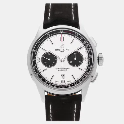 Pre-owned Breitling Premier B01 Chronograph Ab0118221g1x2 Automatic Silver Men's Wristwatch 42 Mm