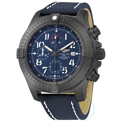 Breitling Super Avenger Chronograph 48 Night Mission Automatic Blue Dial Men's Watch V13375101c1x1 In Black / Blue / Grey