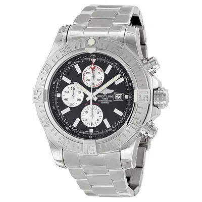 Breitling Super Avenger Ii Chronograph Automatic Chronometer Black Dial Men's Watch A13371 In White