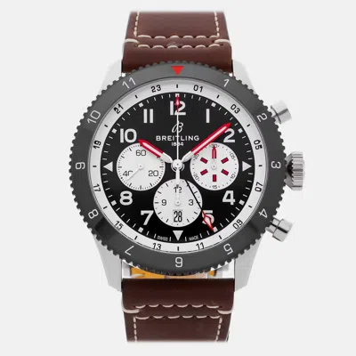 Pre-owned Breitling Super Avi B04 Chronograph Gmt Mosquito Yb04451a1b1x1 In Black