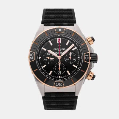 Pre-owned Breitling Super Chronomat B01 44 Ub0136251b1s1 Automatic Black Men's Wristwatch 44 Mm