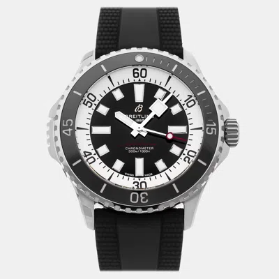 Pre-owned Breitling Superocean A17378211b1s1 46 Mm In Black