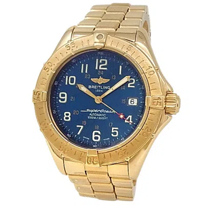 Breitling Superocean Automatic Blue Dial Men's Watch K10040 In Gold