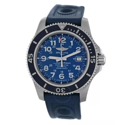 Breitling Superocean Automatic Chronometer Blue Dial Men's Watch A17392 In Black