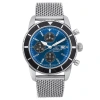 BREITLING PRE-OWNED BREITLING BREITLING SUPEROCEAN HERITAGE CHRONOGRAPH AUTOMATIC CHRONOMETER BLUE DIAL MEN'S 