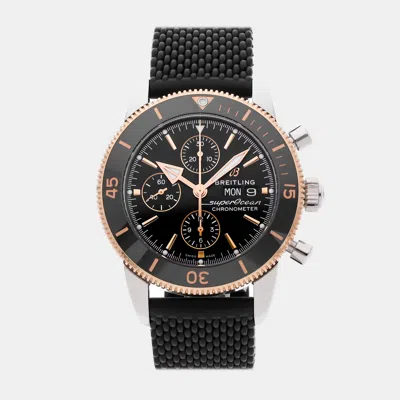 Pre-owned Breitling Superocean Heritage Chronograph U13313121b1s1 44 Mm In Black