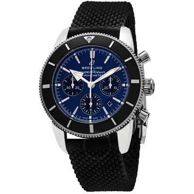 Breitling Superocean Heritage Ii Chronograph Automatic Chronometer Blue Dial Men's Watch A In Black / Blue
