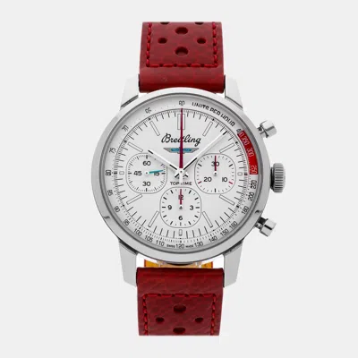 Pre-owned Breitling Top Time B01 Ford Thunderbird Ab01766a1a1x1 Automatic Red Men's Wristwatch 41 Mm In White
