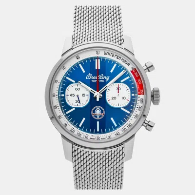 Pre-owned Breitling Top Time B01 Shelby Cobra Ab01763a1c1a1 Automatic 41 Mm In Blue