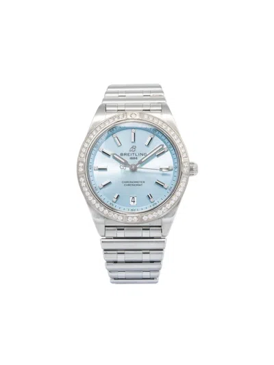 Pre-owned Breitling  Chronomat 36mm In Blue