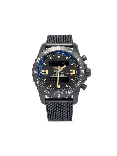 Pre-owned Breitling  Chronospace Military 46mm In Black