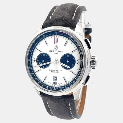 Pre-owned Breitling Premier Ab0118221g1x2 Automatic Silver Stainless Steel Men's Wristwatch 42 Mm