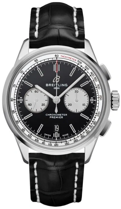 Pre-owned Breitling Premier B01 Black & White Dial Mens Dress Watch Discounted Online