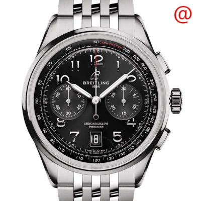 Breitling Premier B01 Chronograph 42 Automatic Black Dial Men's Watch Ab0145221b1a1