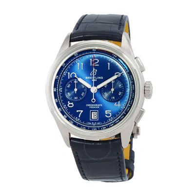 Breitling Premier B01 Chronograph 42 Automatic Blue Dial Men's Watch Ab0145171c1p2 In Blue/silver Tone