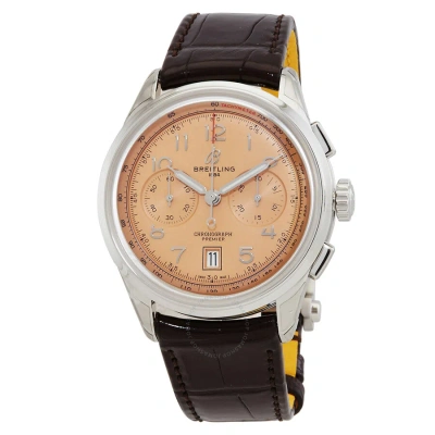 Breitling Premier B01 Chronograph 42 Automatic Chronometer Brown Dial Men's Watch Ab0145331k1p1 In Brown / Dark