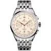 Breitling Premier B01 Chronograph 42 Cream Dial Stainless Steel Men's Watch Ab0145211g1a1 In White