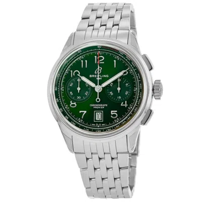 Breitling Premier B01 Chronograph 42 Green Dial Stainless Steel Men's Watch Ab0145371l1a1