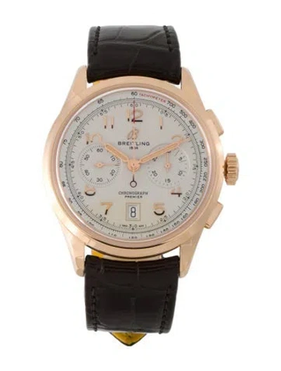 Pre-owned Breitling Premier B01 Chronograph 42 Watch In Multi