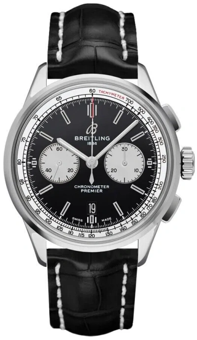 Pre-owned Breitling Premier B01 Chronograph Black Dial Mens Dress Watch Buy Online