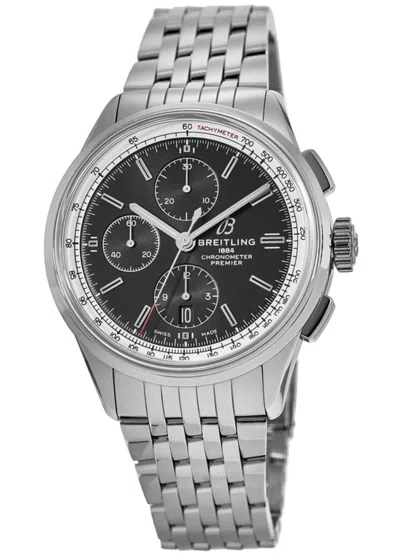 Breitling Premier Chronograph 42 Black Dial Stainless Steel Men's Watch A13315351b1a1