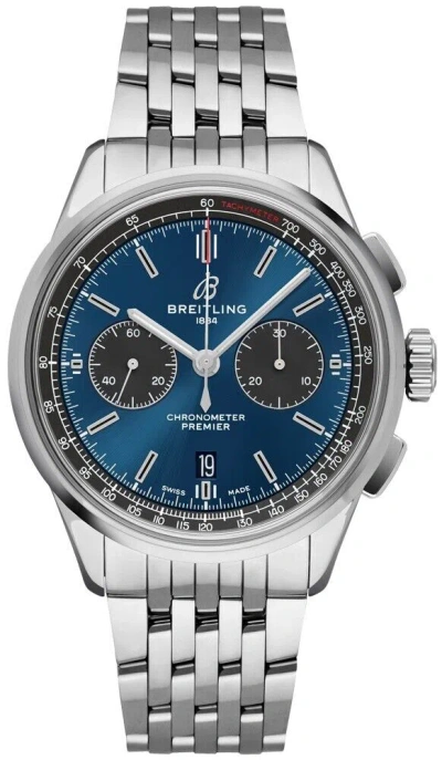 Pre-owned Breitling Premier Chronograph 42 Blue Dial Men's Sport Watch Ab0118a61c1a1