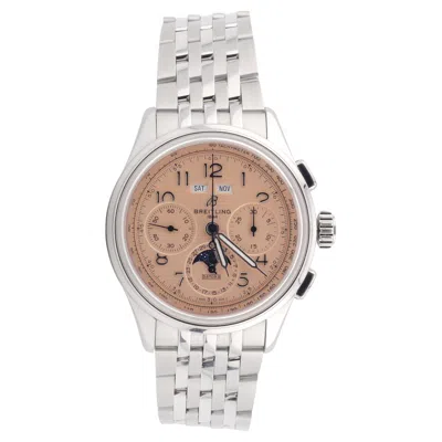 Pre-owned Breitling Premier Datora B25 Triple Date Moonphase Chronograph Bracelet Watch In Multi