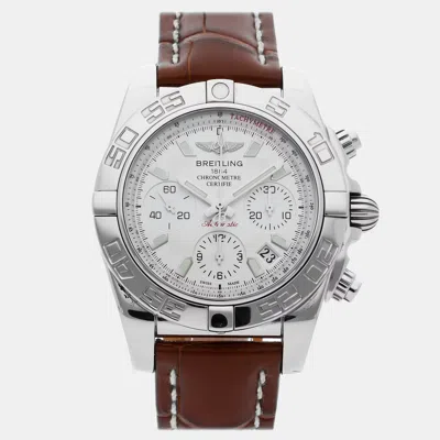 Pre-owned Breitling Chronomat 41 Ab014012/g711 In Silver