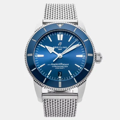 Pre-owned Breitling Superocean Heritage Ab2030161c1a1 44 Mm In Blue
