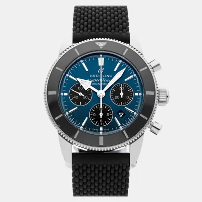 Pre-owned Breitling Superocean Heritage B01 Chronograph Ab0162121c1s1 Automatic 44 Mm In Blue